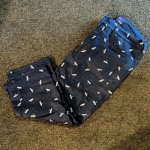 Blue Dragonfly Capri Pants